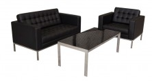 Venus Reception Lounge Setting. Black PU Vinyl Only